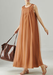 Caramel Oversized Tulle Holiday Dress Exra Large Hem Summer