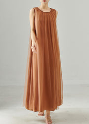 Caramel Oversized Tulle Holiday Dress Exra Large Hem Summer