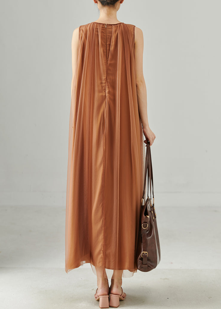 Caramel Oversized Tulle Holiday Dress Exra Large Hem Summer