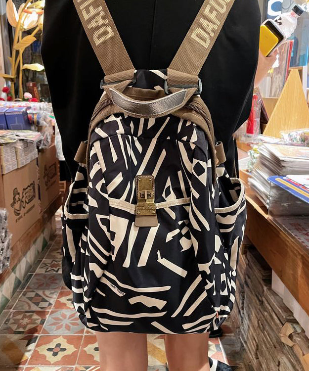 Casual Black Print Solid Durable Backpack Bag