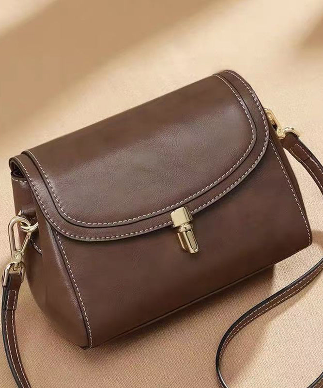 Casual Coffee Versatile Faux Leather Messenger Bag