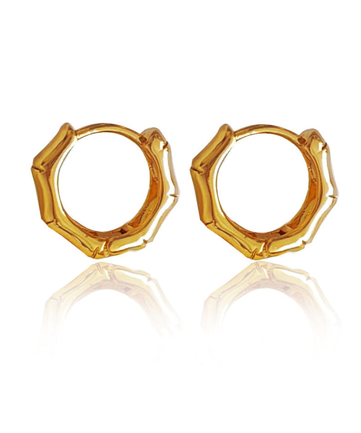 Casual Gold Plated Hoop Earrings