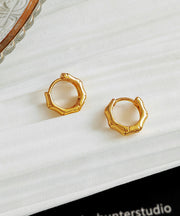 Casual Gold Plated Hoop Earrings