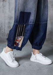 Casual Gradient Color Oversized Patchwork Denim Pants Summer