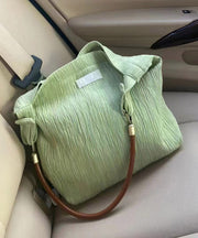 Casual Green Large Capacity Canvas Satchel Handbag