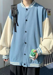 Casual Green Letter Print Patchwork Cotton Mens Coat Spring