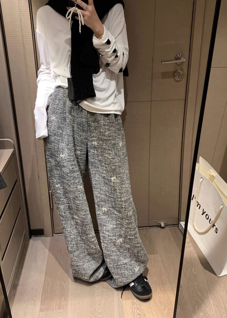 Casual Khaki High Waist Wide Leg Pants Fall