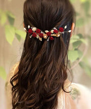 Casual Mulberry Alloy Pearl Rose Hairpin