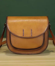 Casual Multicolour Orange Tie Dye Calf Leather Satchel Handbag