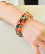 Casual Rainbow Crystal Beaded Bracelet