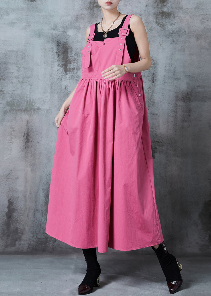 Casual Rose Oversized Exra Large Hem Cotton Holiday Dress Spring