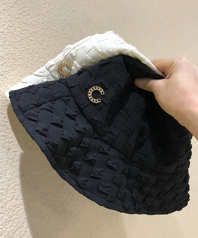 Casual Versatile Black Bucket Hat Foldable