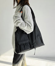 Casual Versatile Black Large Capacity Crossbody Bag