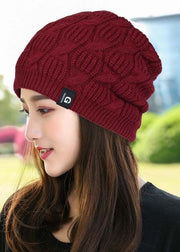 Casual Versatile Black Warm Fleece Knit Boonie Hat