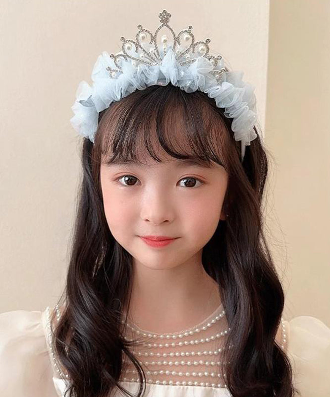 Chic Beige Tulle Zircon Pearl Kids Hairpin