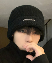 Chic Black Cozy Warm Men Knit Bonnie Hat