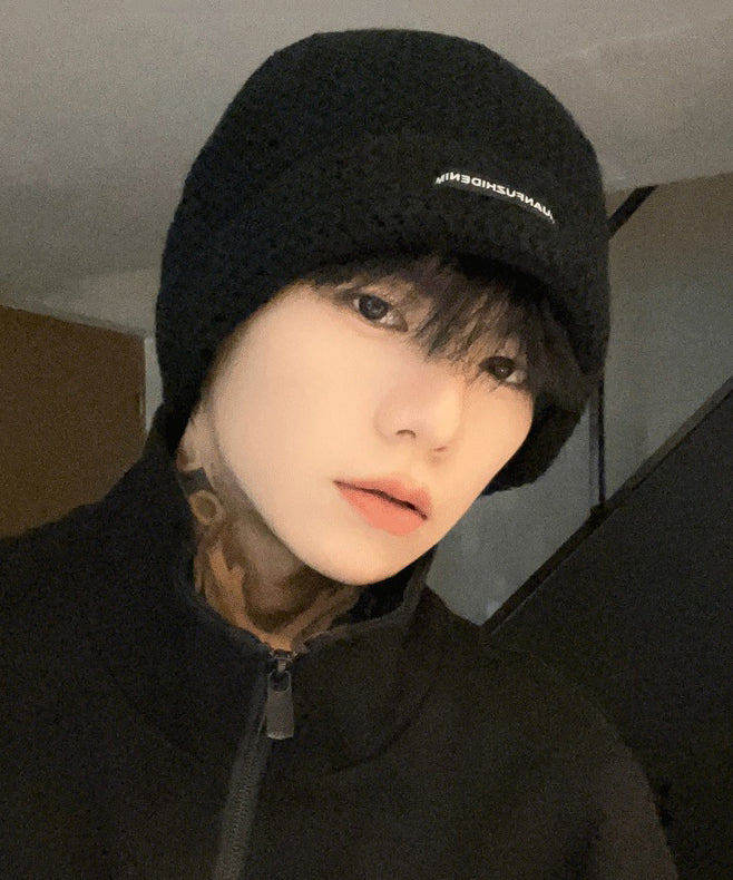 Chic Black Cozy Warm Men Knit Bonnie Hat