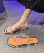 Chic Comfortable Black Clear Flats Flip Flops