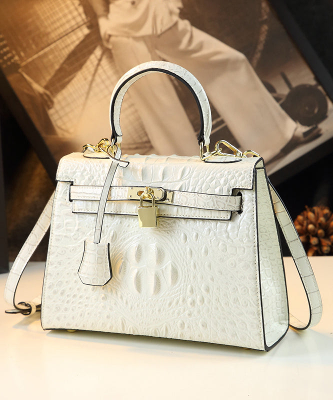 Chic Crocodile Pattern Solid Durable Faux Leather Tote Handbag