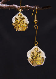 Chic Fortune abacus 14K Gold Drop Earrings
