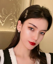 Chic Gold Five-Pointed Star Geometry Hollow Out Hairpin