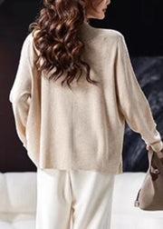 Chic Grey O-Neck Hollow Out Knit Top Spring