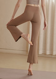 Chic Khaki Tummy Control High Waist Yoga Pants