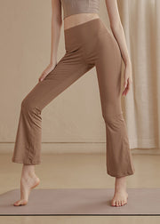 Chic Khaki Tummy Control High Waist Yoga Pants