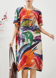 Chic Oversized Original Design Print Cotton Dresses Summer