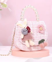 Chic Pink Cartoon Decorated Kids Girls Messenger Bag