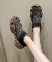 Chic Splicing Breathable Platform Beige Sport Shoes