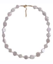 Chic White Asymmetricar Pearl Graduated Bead Necklace