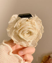 Chinese Style Coffee Tulle Rose Hairpin