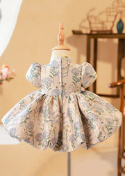 Chinese Style Embroideried Wrinkled Tassel Kids Maxi Dress Summer