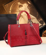 Classic Alligator Pattern Solid Durable Faux Leather Women Handbags