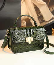 Classy Alligator Pattern Faux Leather Satchel Handbag