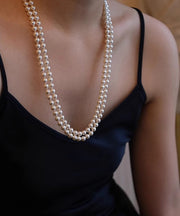 Classy Alloy Multi Layer Pearl Beading Pendant Necklace