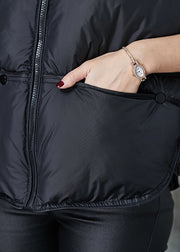 Classy Black Thick Pockets Duck Down Vests Winter