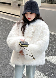 Classy Camel Button Tassel Thick Girls Mink Velvet Coats Winter