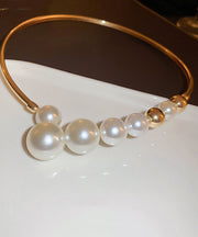 Classy Gold Copper Overgild Pearl Choker