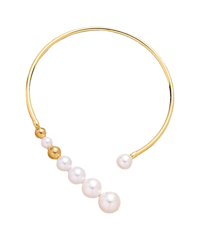 Classy Gold Copper Overgild Pearl Choker