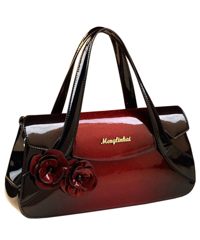 Classy Gradient Color Three-dimensional Flower Tote Handbag