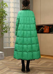 Classy Green Oversized Pockets Duck Down Down Jacket Winter