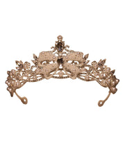 Classy Silk Alloy Pearl Zircon Bow Girl Crown