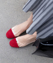 Classy Splicing Buckle Strap Clear Chunky Heel Sandals Red