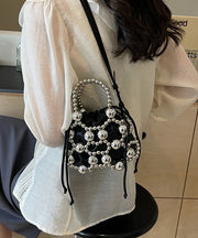 Cool Spicy Girl Silver Beaded Messenger Bag Women 2024 New