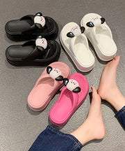 Cute Cartoon Platform Rose Peep Toe Thong Sandals