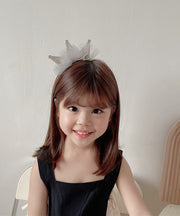 Cute Gold Alloy Tulle Zircon Sequins Crown Kids Hairpin