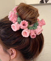 Cute Pink Knitted Cotton Thread Lily Of The Valley Hair Band