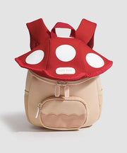 Cute Red Patchwork Mushroom Backpack Bag Children